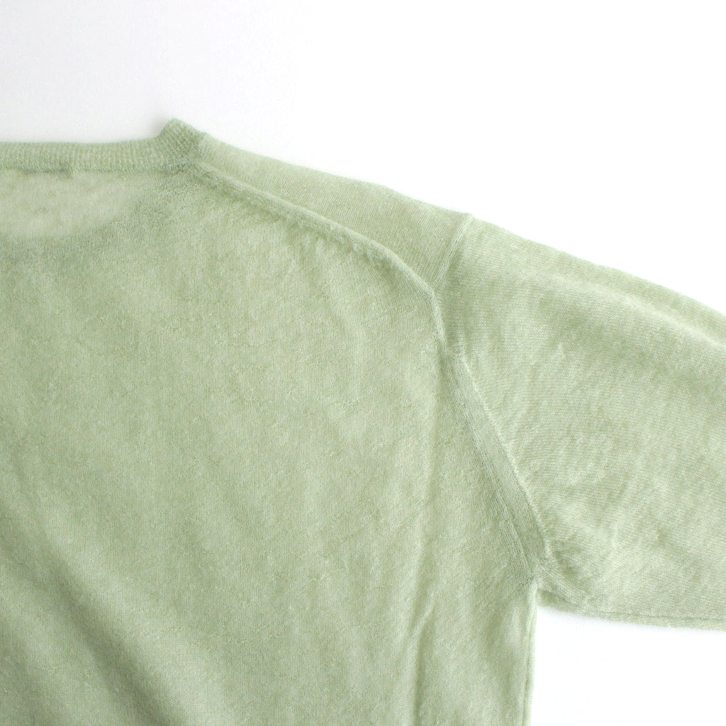 KID MOHAIR SHEER KNIT P/O #LIGHT GREEN [A24SP02FG]