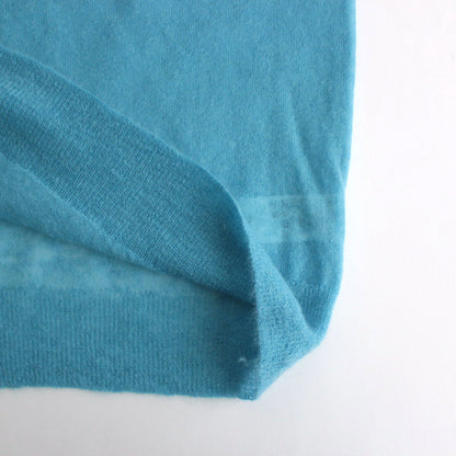 KID MOHAIR SHEER KNIT P/O #TURQUOISE BLUE [A24SP02FG]