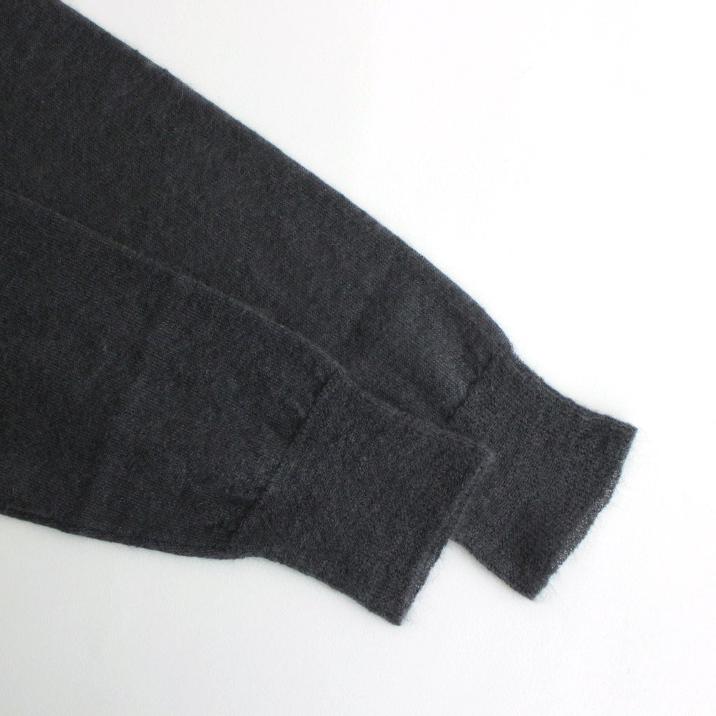 KID MOHAIR SHEER KNIT P/O #DARK GRAY [A24SP02FG]