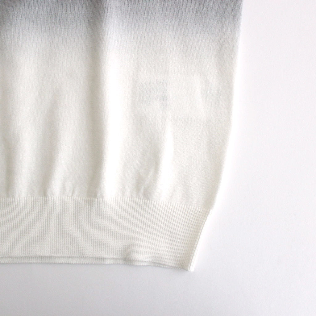 Piece Dyed High Gauge Knit Oversized Crew Neck #BLACK SHADE [GU241-80251C]