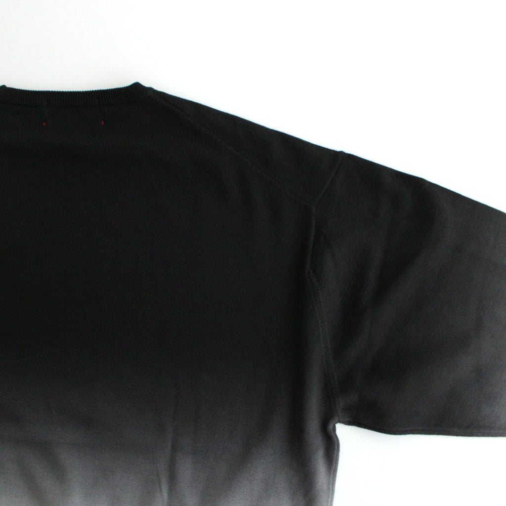 Piece Dyed High Gauge Knit Oversized Crew Neck #BLACK SHADE [GU241-80251C]