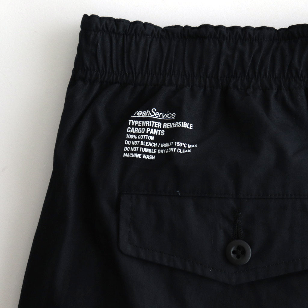 TYPEWRITER REVERSIBLE CARGO PANTS #BLACK [FSC243-40008]