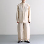 HIGH DENSITY FINX LINEN WEATHER SHIRT BLOUSON #ECRU [A24SS01LW]
