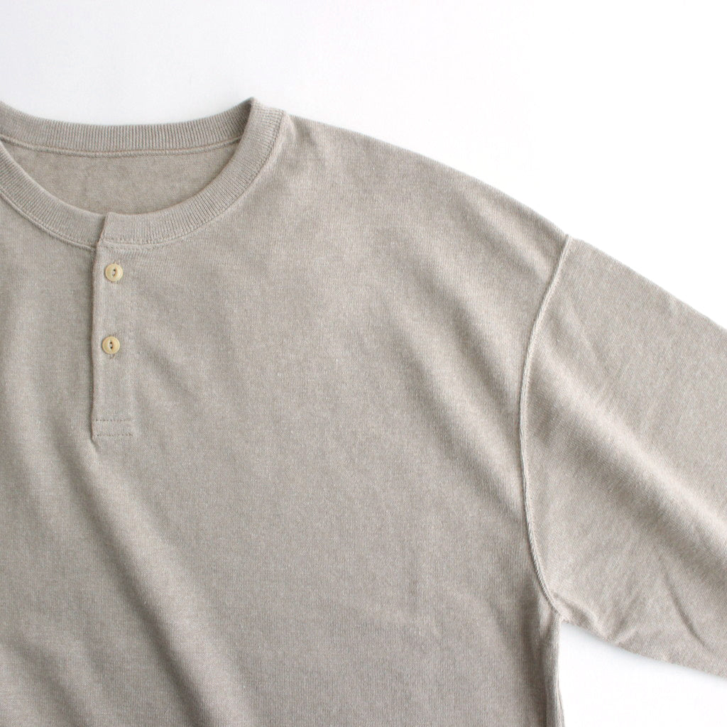 Henry Neck L/S #Beige [2401-003]