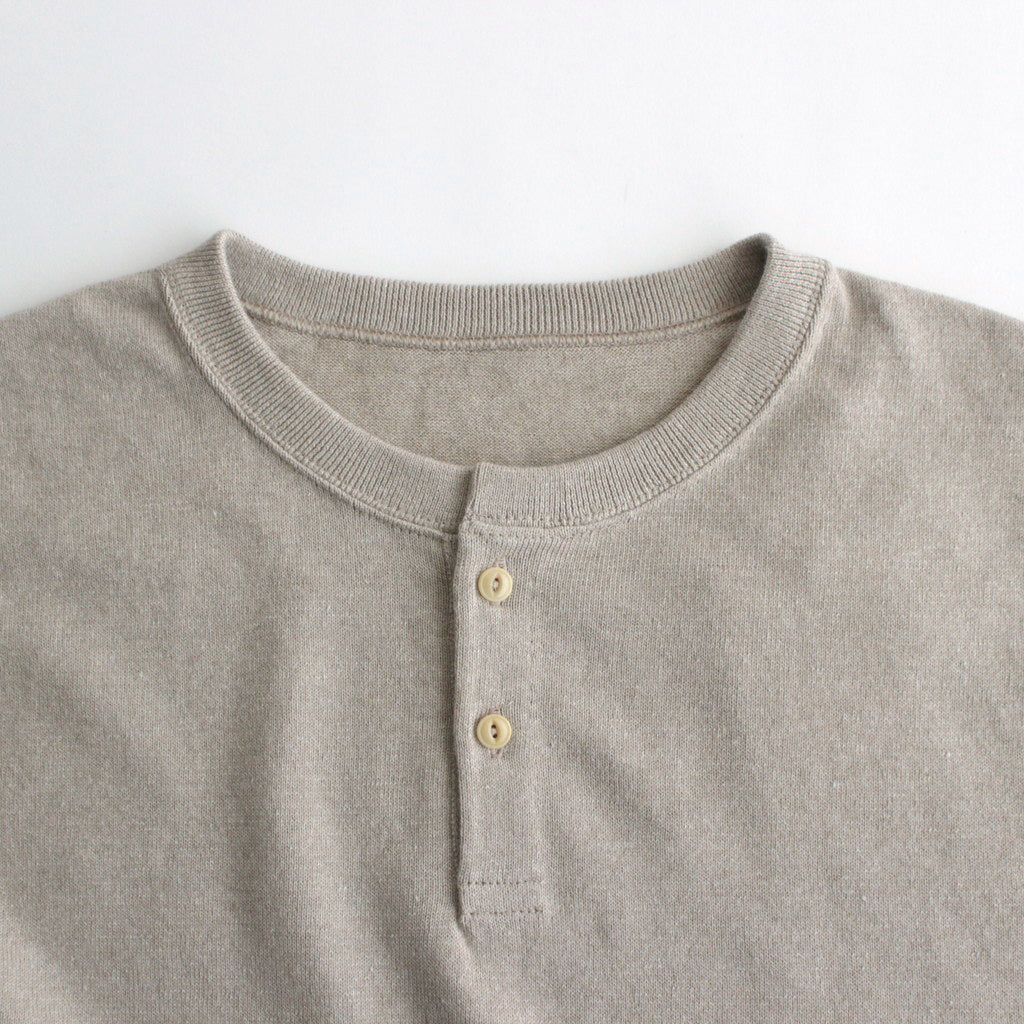 Henry Neck L/S #Beige [2401-003]