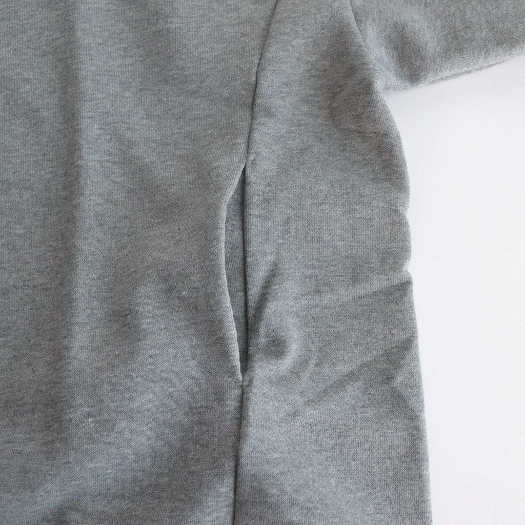 ラップリブワイドSWトレーナー #HEATHER GRAY [D124-T858]