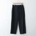 WINDPROOF NYLON WIDE EASY TROUSERS #BLACK [ST.813]
