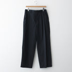 WINDPROOF NYLON WIDE EASY TROUSERS #BLACK [ST.813]