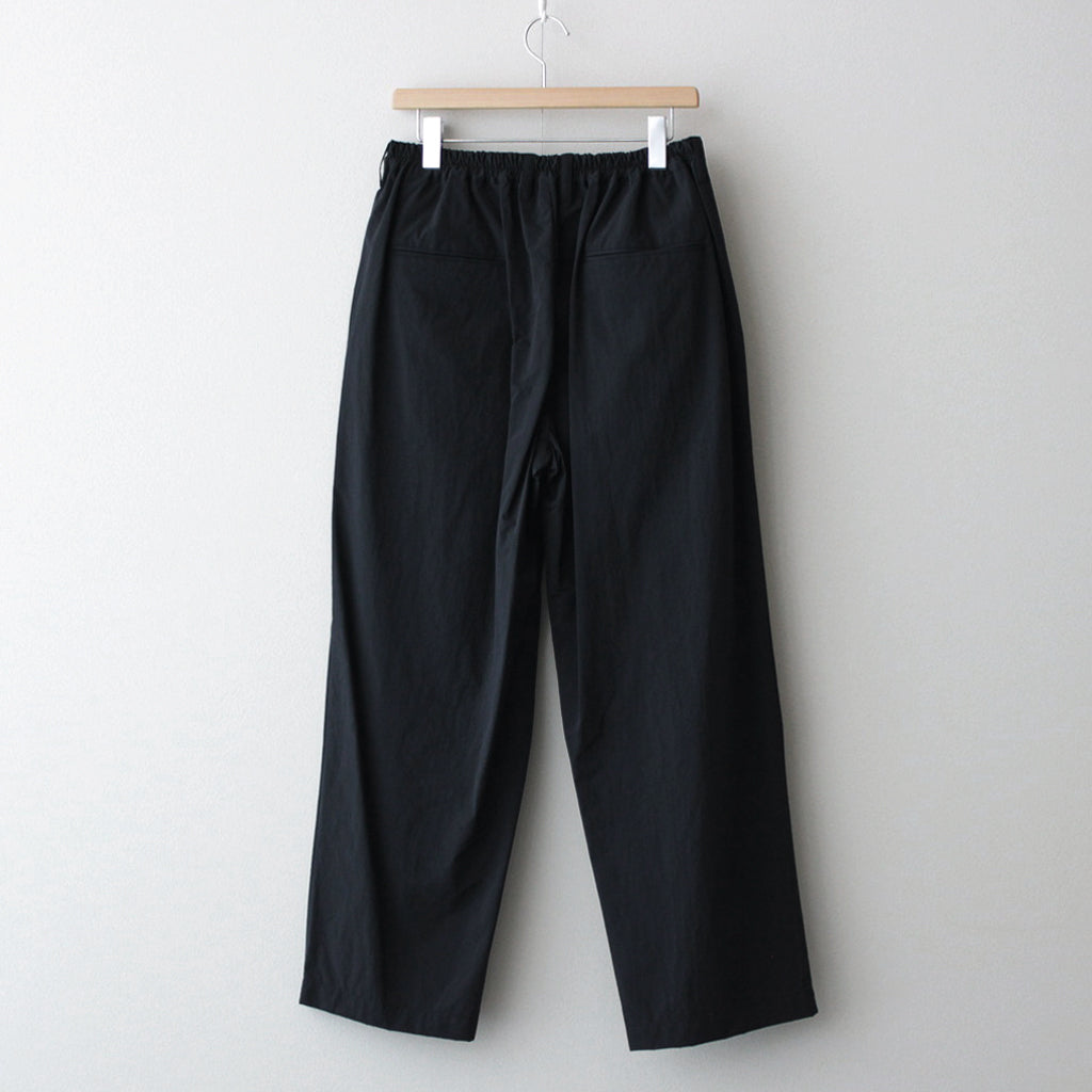 WINDPROOF NYLON WIDE EASY TROUSERS #BLACK [ST.813]