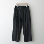 WINDPROOF NYLON WIDE EASY TROUSERS #DARK GREY KHAKI [ST.813]