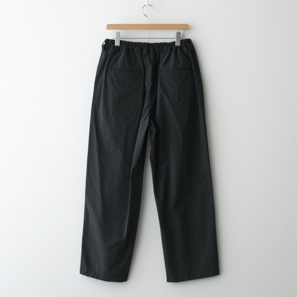 WINDPROOF NYLON WIDE EASY TROUSERS #DARK GREY KHAKI [ST.813]