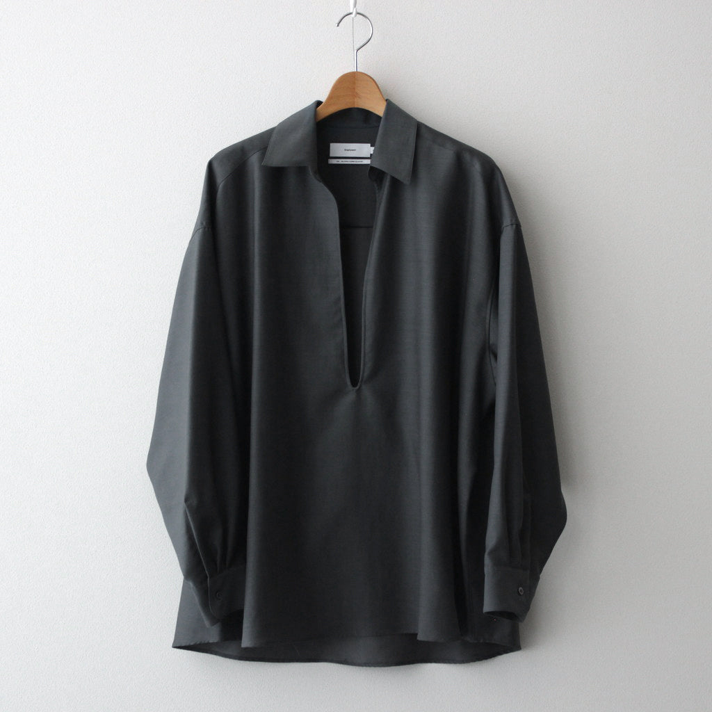 Wool Cupro Skipper Shirt #GRAY [GU241-50075]