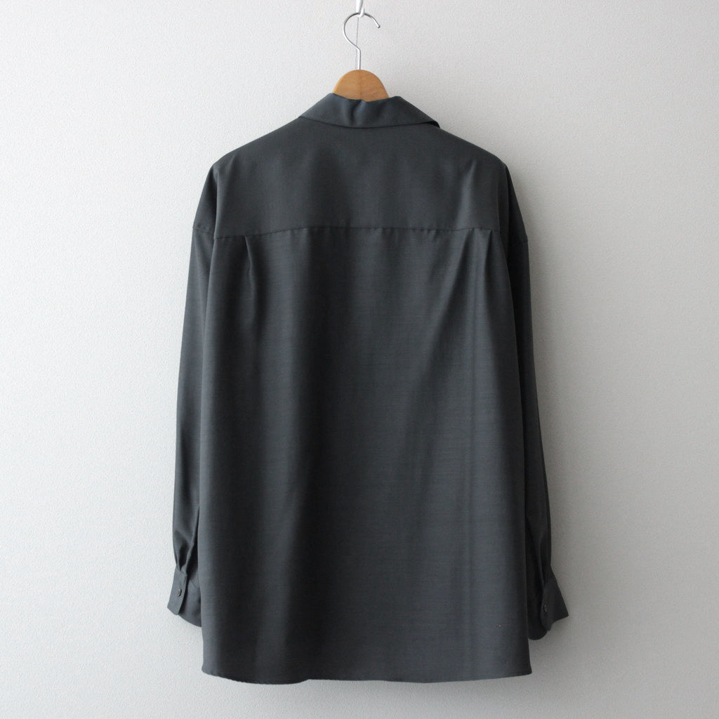 Wool Cupro Skipper Shirt #GRAY [GU241-50075]