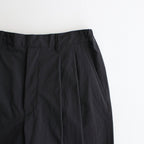 WINDPROOF NYLON WIDE EASY TROUSERS #BLACK [ST.813]