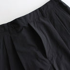 WINDPROOF NYLON WIDE EASY TROUSERS #BLACK [ST.813]