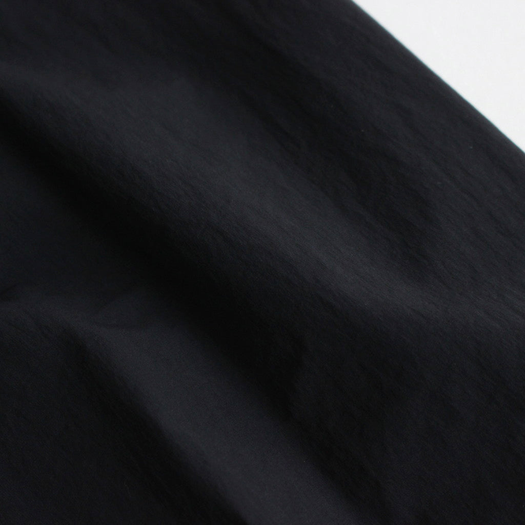 WINDPROOF NYLON WIDE EASY TROUSERS #BLACK [ST.813]