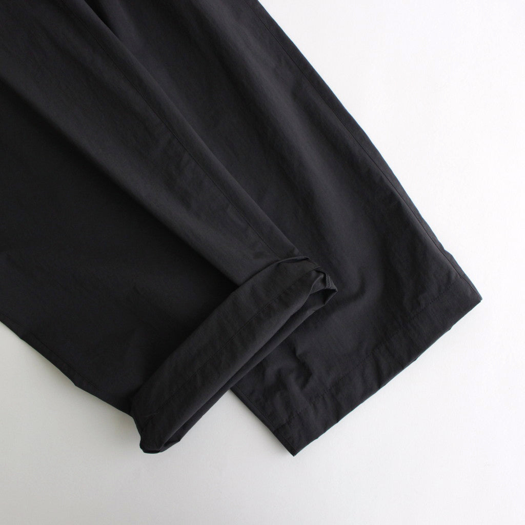 WINDPROOF NYLON WIDE EASY TROUSERS #DARK GREY KHAKI [ST.813]