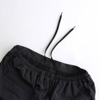 WINDPROOF NYLON WIDE EASY TROUSERS #DARK GREY KHAKI [ST.813]