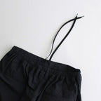 WINDPROOF NYLON WIDE EASY TROUSERS #BLACK [ST.813]