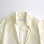 Wool Cupro Skipper Shirt #KINARI [GU241-50075]