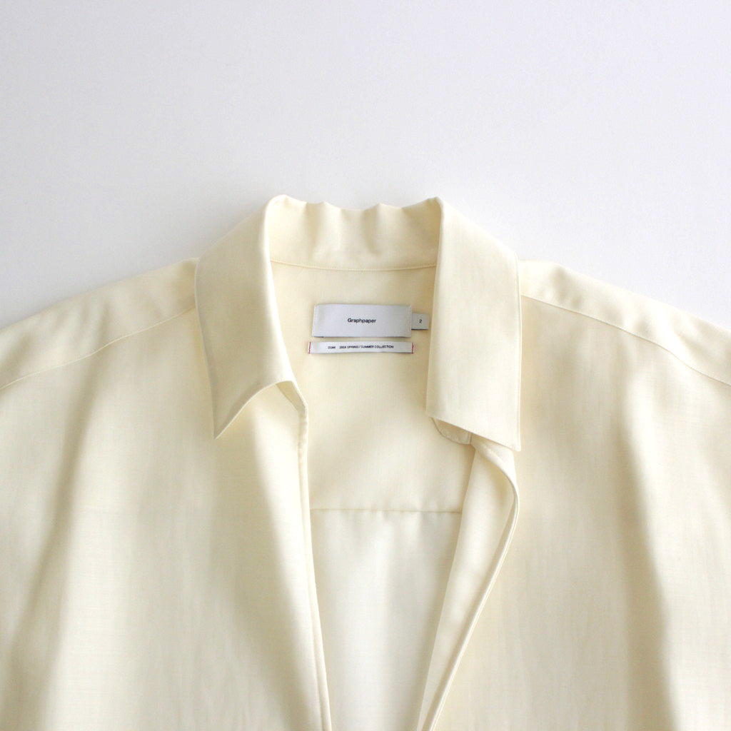 Wool Cupro Skipper Shirt #KINARI [GU241-50075]