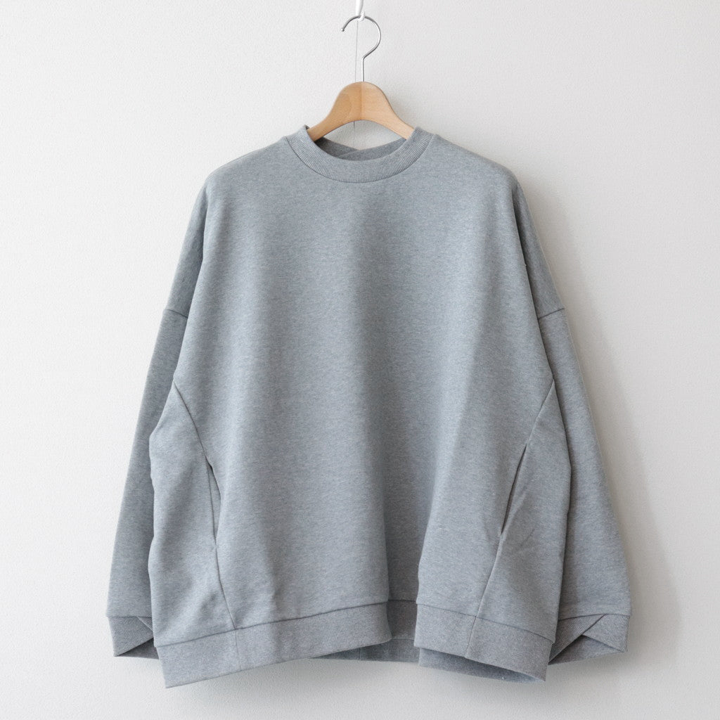 ラップリブワイドSWトレーナー #HEATHER GRAY [D124-T858]