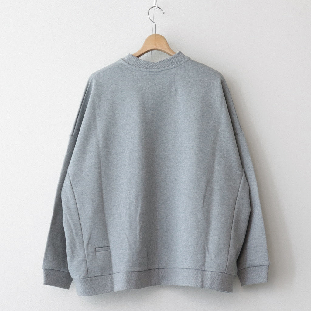 ラップリブワイドSWトレーナー #HEATHER GRAY [D124-T858]