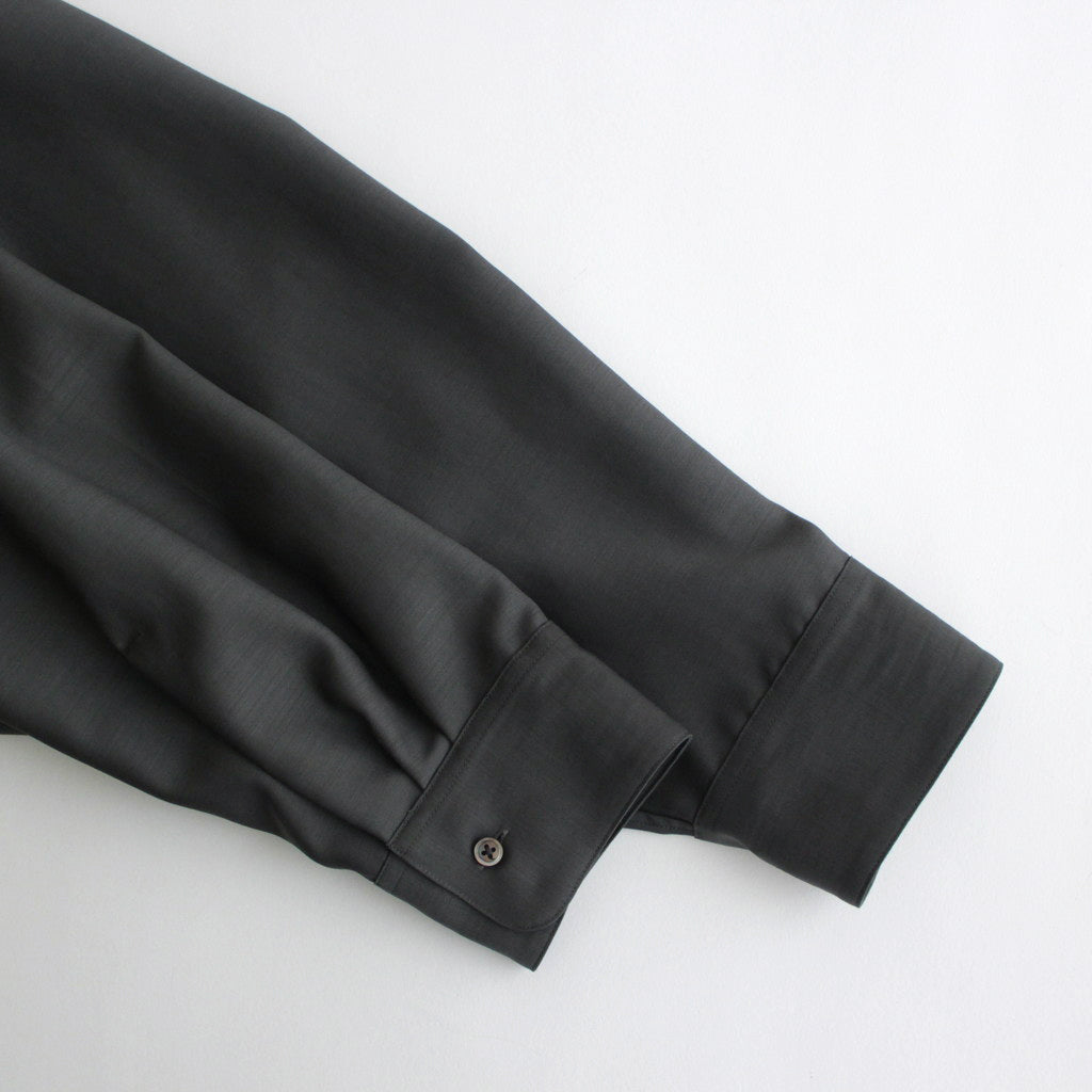 Wool Cupro Skipper Shirt #GRAY [GU241-50075]