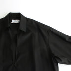Wool Cupro Skipper Shirt #BLACK [GU241-50075]