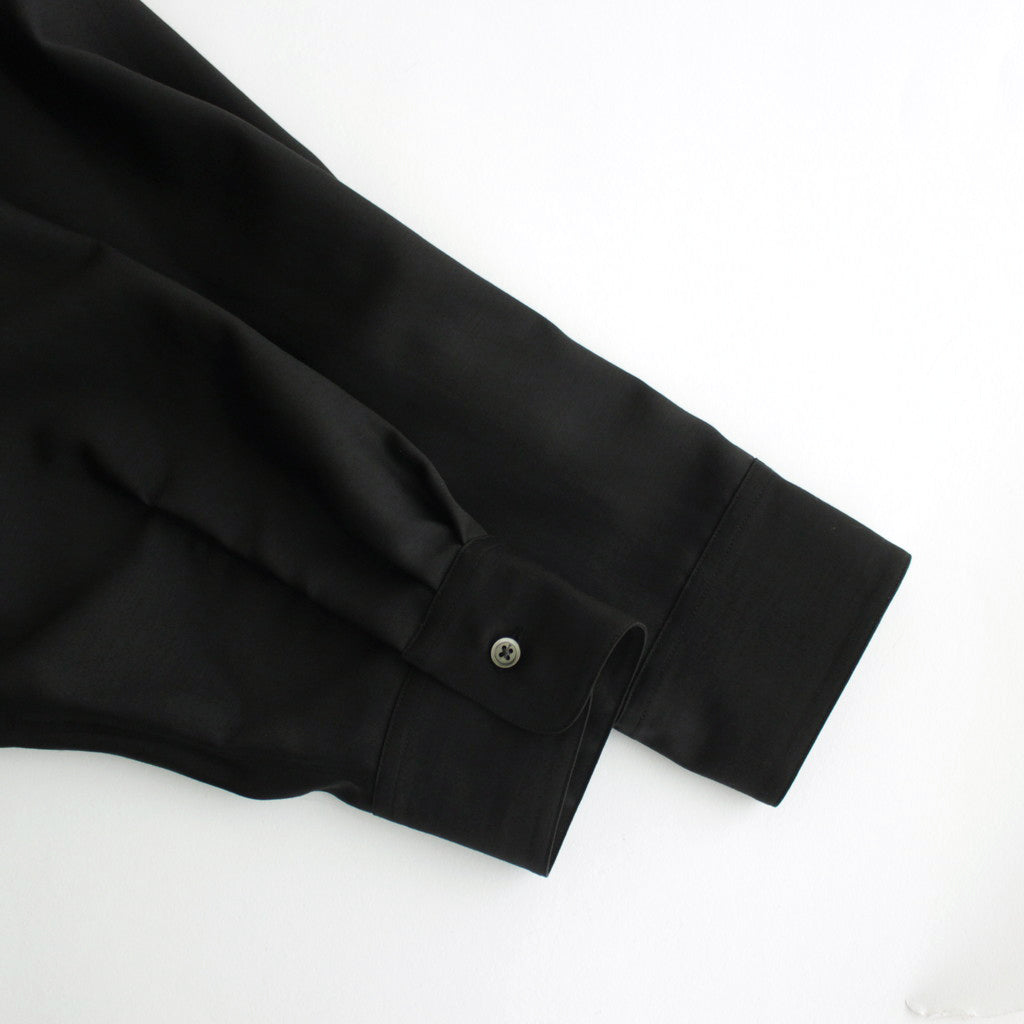Wool Cupro Skipper Shirt #BLACK [GU241-50075]
