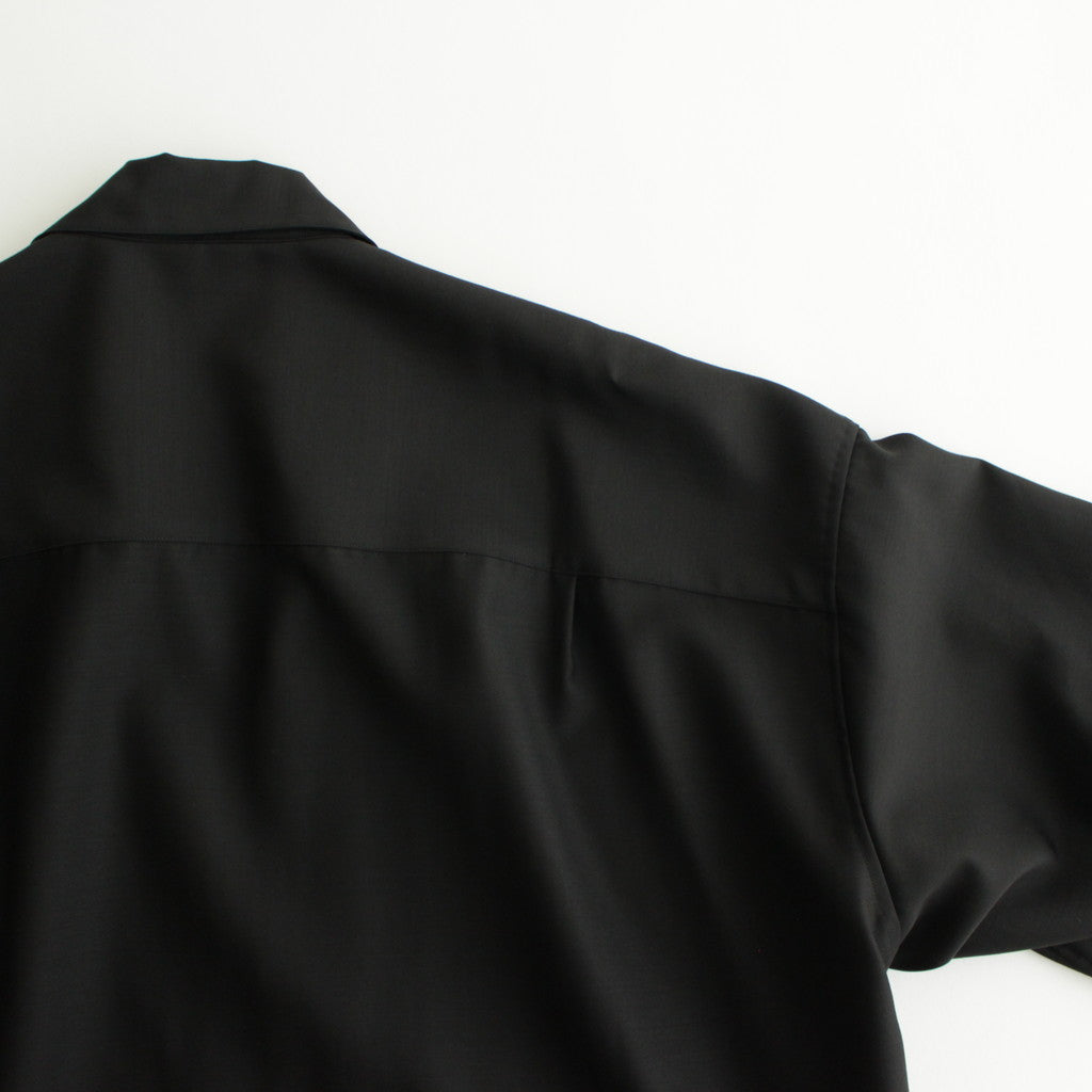 Wool Cupro Skipper Shirt #BLACK [GU241-50075]