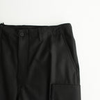 Wool Cupro Military Cargo Pants #BLACK [GM241-40077]