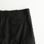 Wool Cupro Military Cargo Pants #BLACK [GM241-40077]