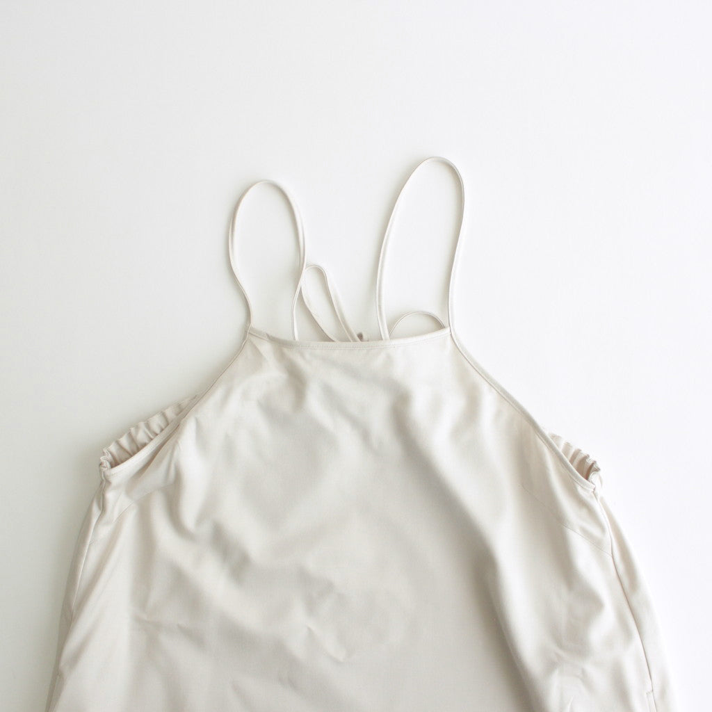 Viscose Wool Silk Gabardine Slip Dress #KINARI [GL241-60164]