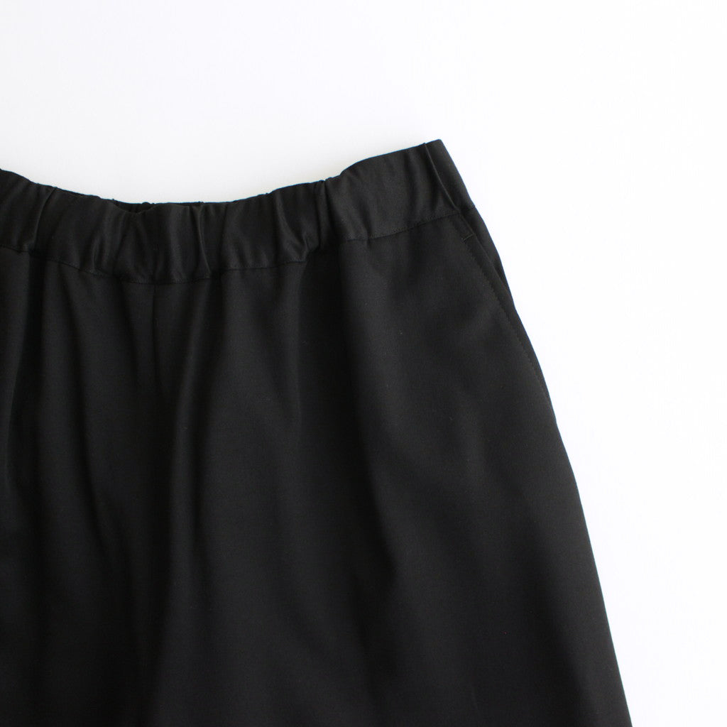 Viscose Wool Silk Gabardine Easy Wide Pants #BLACK [GL241-40162]