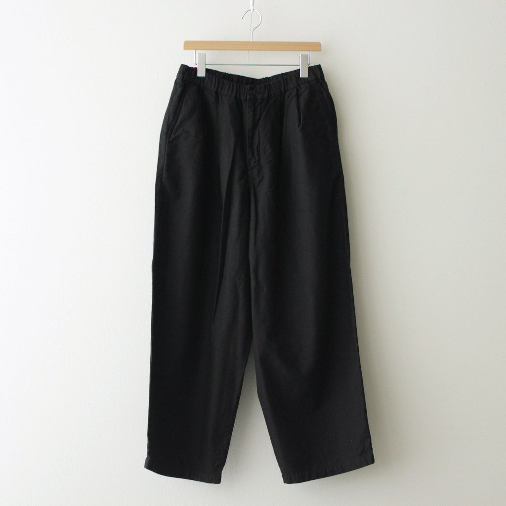 Cotton Linen Moleskin Two Tuck Easy Pants #BLACK [GM241-40090]