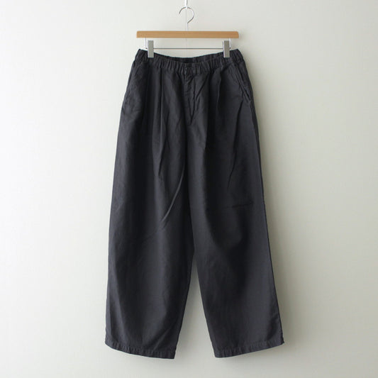 Cotton Linen Moleskin Two Tuck Easy Pants #GRAY [GM241-40090]