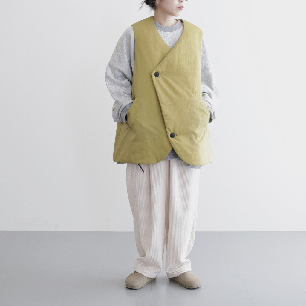 ヴィンテージNYラウンドカットパデッドベスト #Yellow Green [D223-V401]