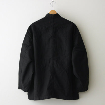 Cotton Linen Moleskin Overdyed Kung-Fu Jacket #BLACK [GM241-20089]