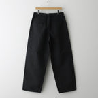 Washi Duck Two Tuck Pants #BLACK [GU241-40154]