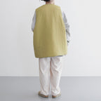 ヴィンテージNYラウンドカットパデッドベスト #Yellow Green [D223-V401]