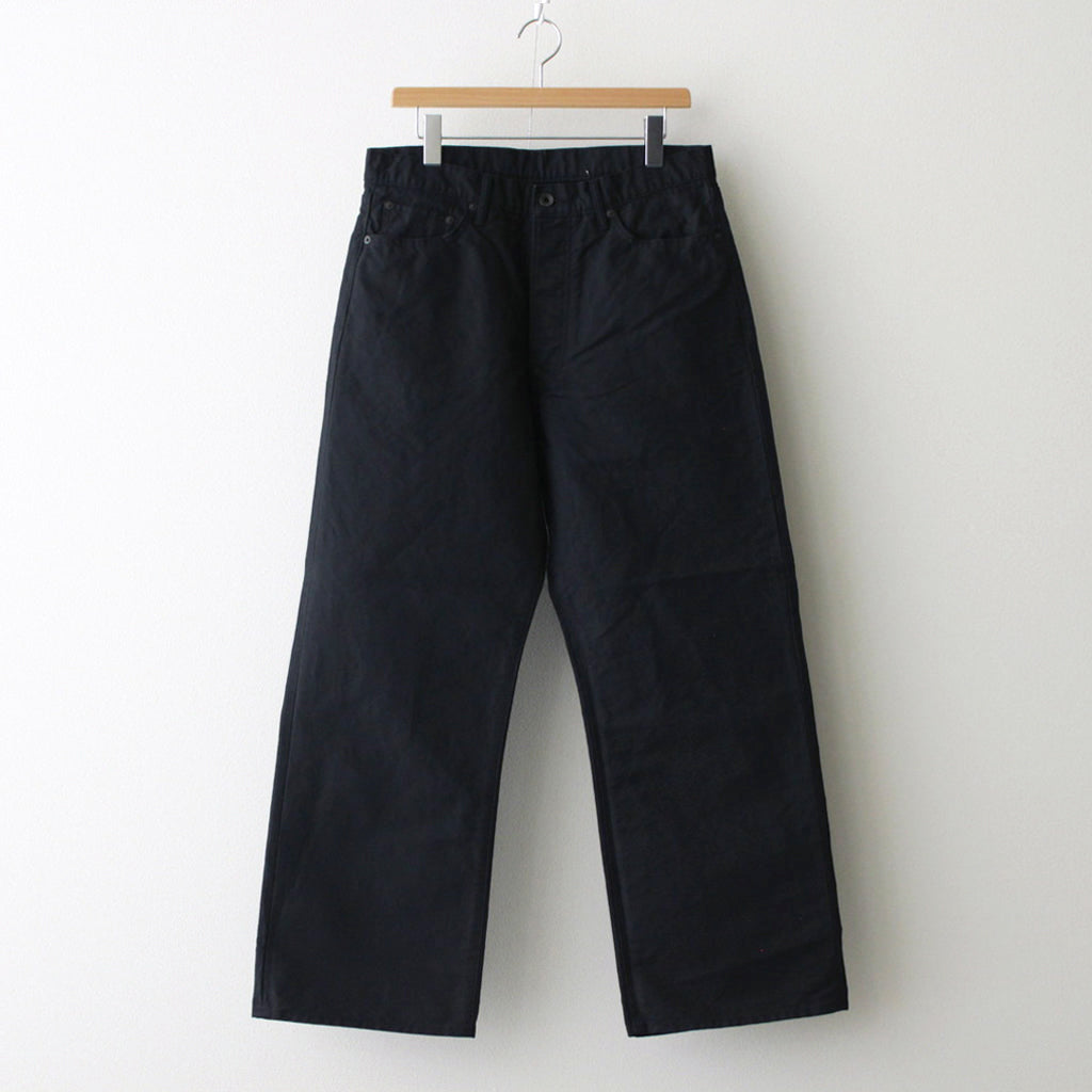 Washi Duck Five Pocket Wide Straight Pants #BLACK [GU241-40153]