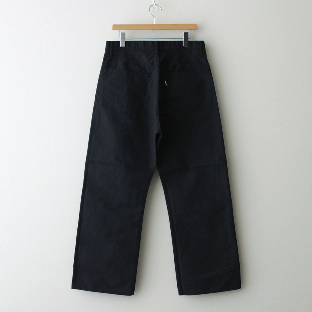 Washi Duck Five Pocket Wide Straight Pants #BLACK [GU241-40153]