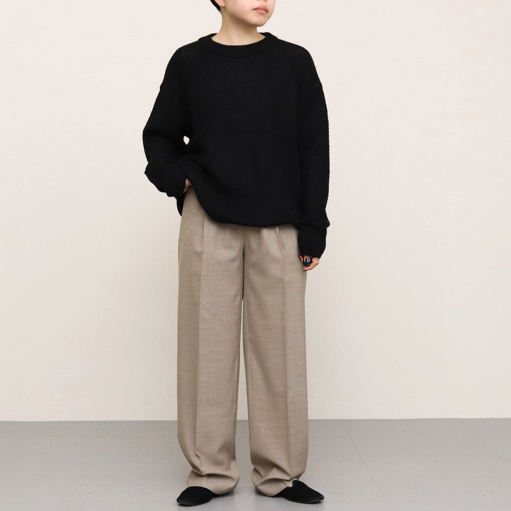 SUPER FINE TROPICAL WOOL SLACKS #TOP GRAY BEIGE [A24SP06WT]