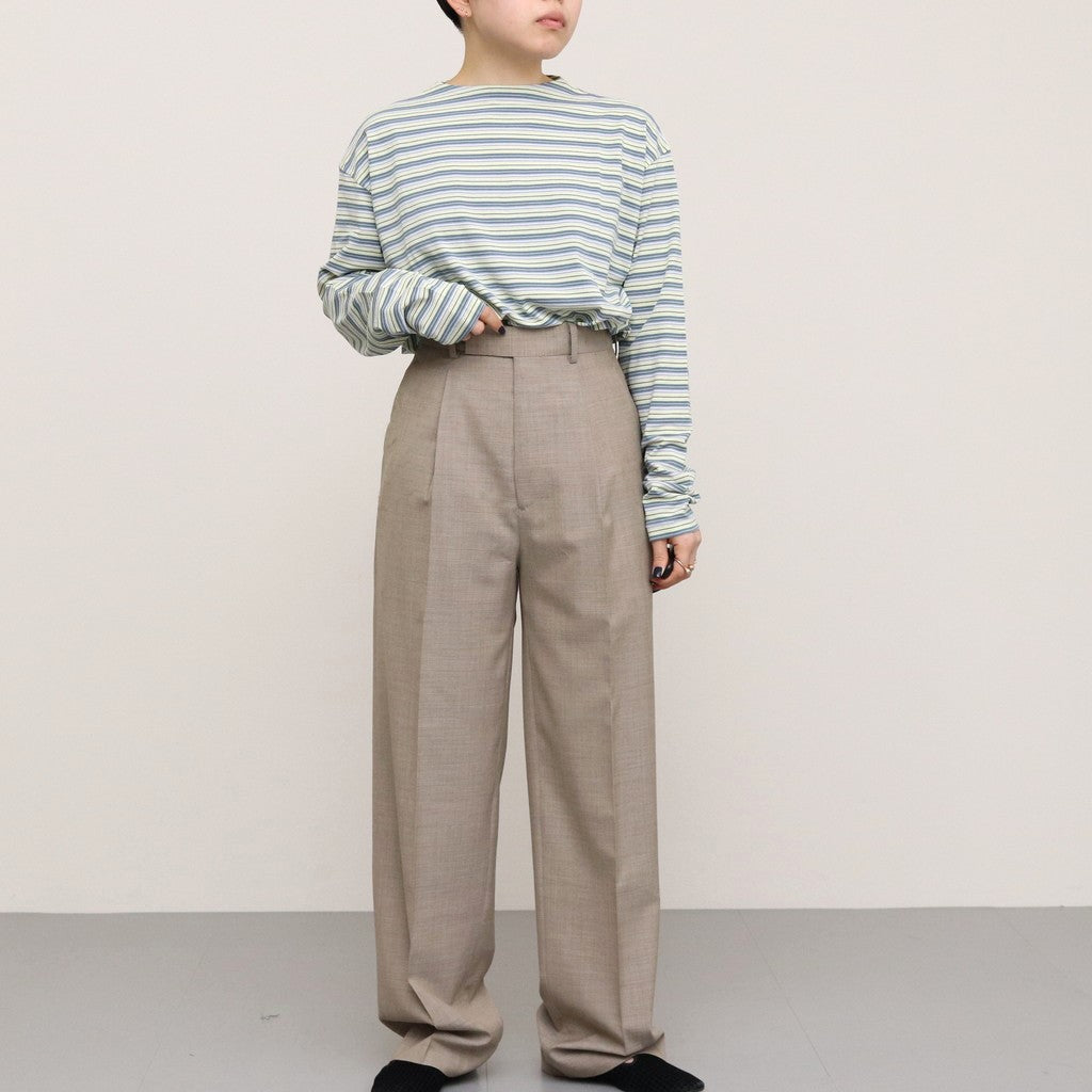 SUPER FINE TROPICAL WOOL SLACKS #TOP GRAY BEIGE [A24SP06WT]