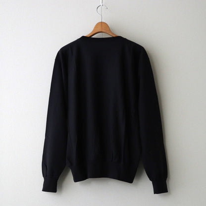 ELASTIC HIGH GAUGE SWEAT P/O #INK BLACK [A25SP02NU]