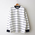 MULTI BORDER L/S TEE #WHITE [FSC241-70102]