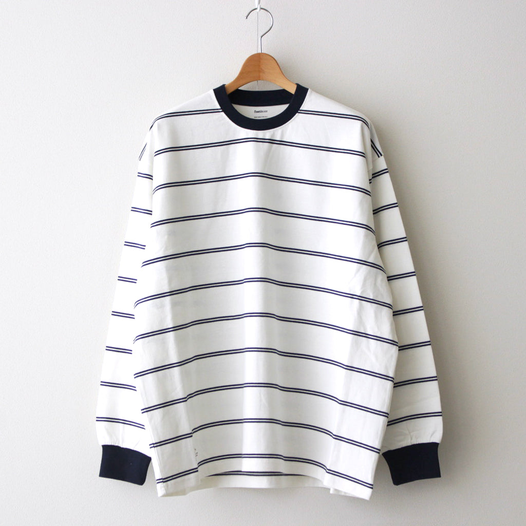 MULTI BORDER L/S TEE #WHITE [FSC241-70102]