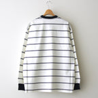 MULTI BORDER L/S TEE #WHITE [FSC241-70102]