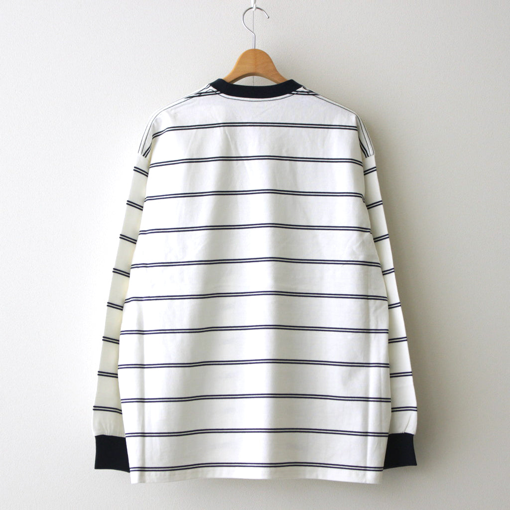 MULTI BORDER L/S TEE #WHITE [FSC241-70102]